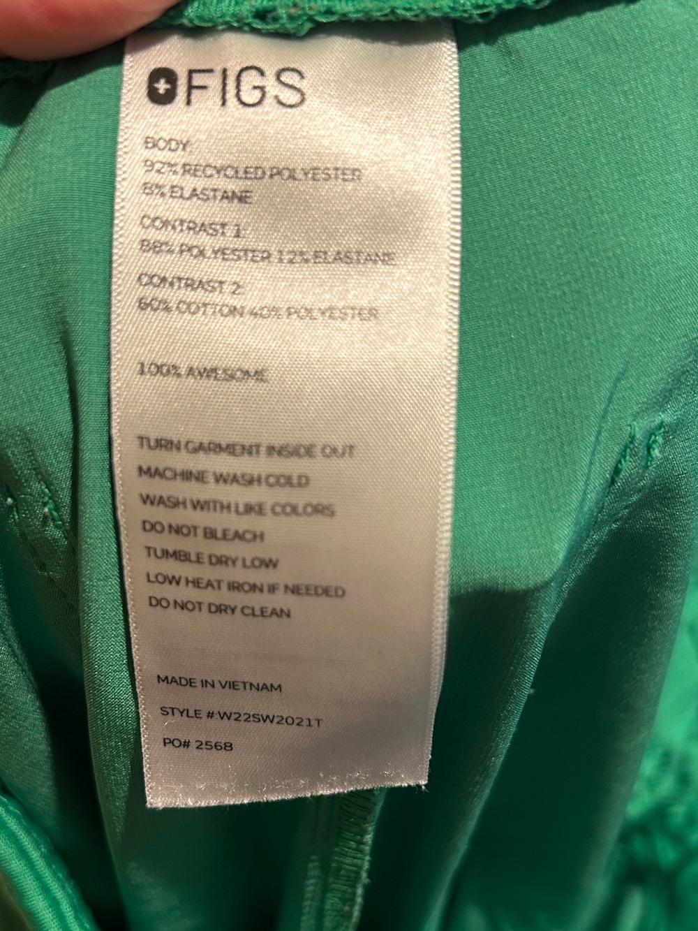 Figs Women Safety Green Freex Technical Collection Jogger Pants Size Medium Tall - Picture 5 of 5